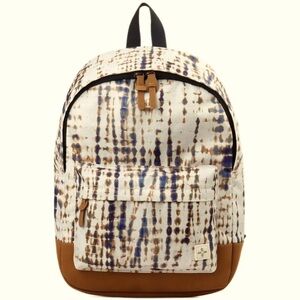 Stylish Brown and Blue Tie and Dye Backpack